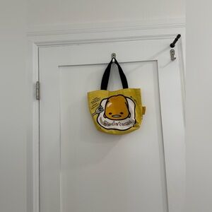 Sanrio yellow Gudetama small lined tote shoulder bag (from 2016)